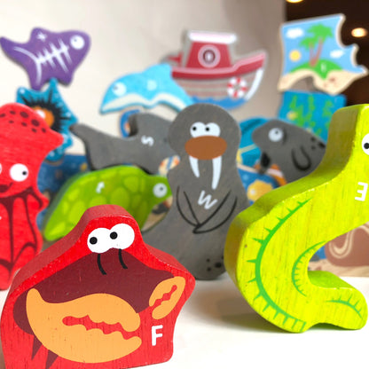 Ocean A To Z Puzzle & Playset - Twinkle Twinkle Little One