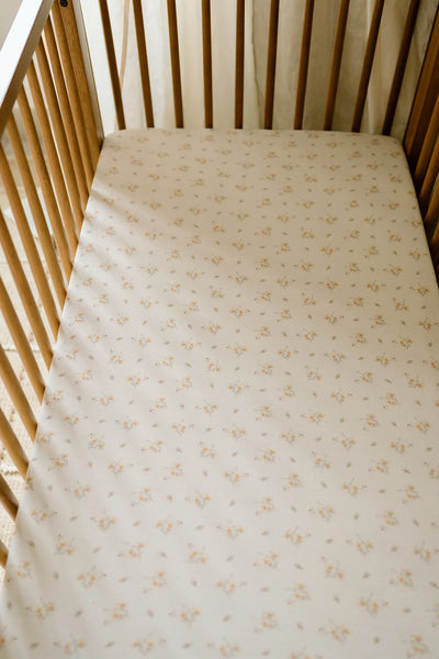 Dainty Floral Crib Sheet