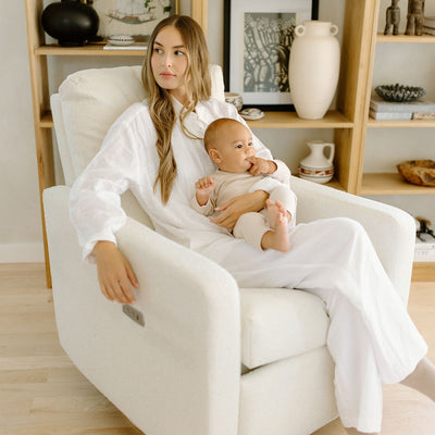 Oilo Drew Recliner + Swivel Nursery Glider