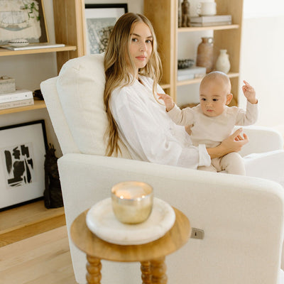 Oilo Drew Recliner + Swivel Nursery Glider