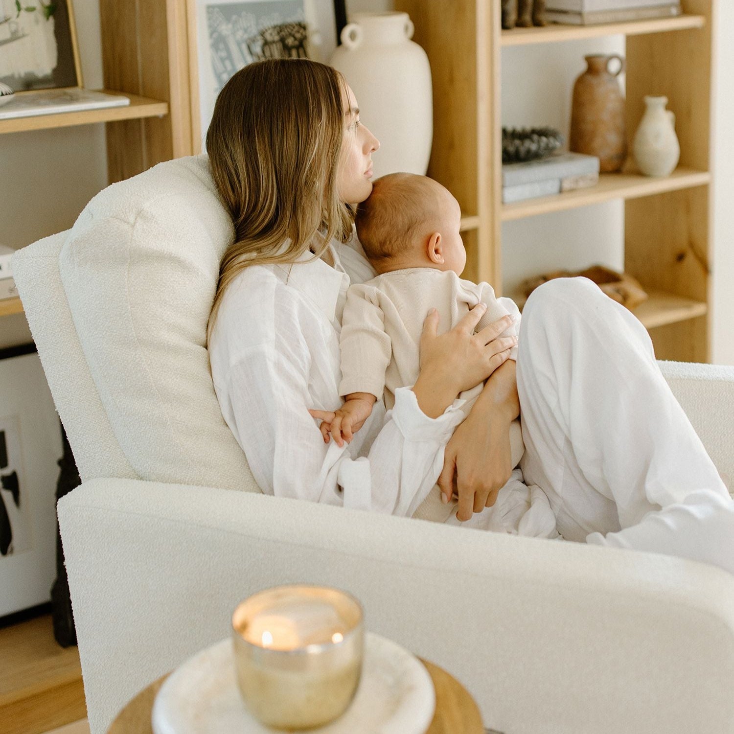 Oilo Drew Recliner + Swivel Nursery Glider