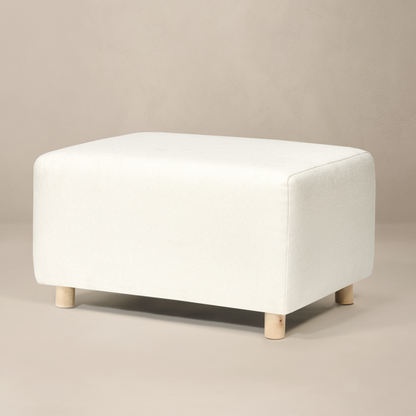 Oilo The Ollie Ottoman: Stationary with Wood Legs