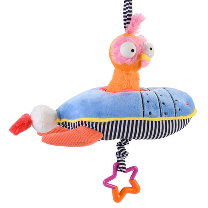 Ollie the Oddball Oddbird Rocket Ship Musical Pull Activity Toy - Twinkle Twinkle Little One