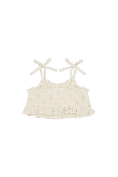 Organic Cotton Muslin Mirabel Top & Cordelia Pant Set - Pauline Chamomile - Twinkle Twinkle Little One