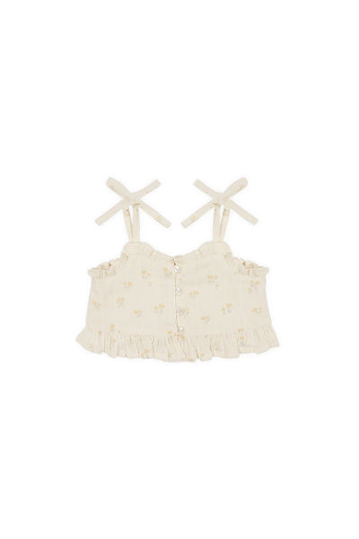 Organic Cotton Muslin Mirabel Top & Cordelia Pant Set - Pauline Chamomile - Twinkle Twinkle Little One