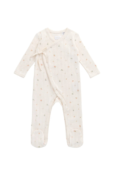 Organic Cotton Pointelle Wrap Onepiece - Sweet Magnolia Simple - Twinkle Twinkle Little One