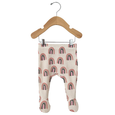 Organic Waffle Kimono & Pant Set-Pink Rainbow - Twinkle Twinkle Little One