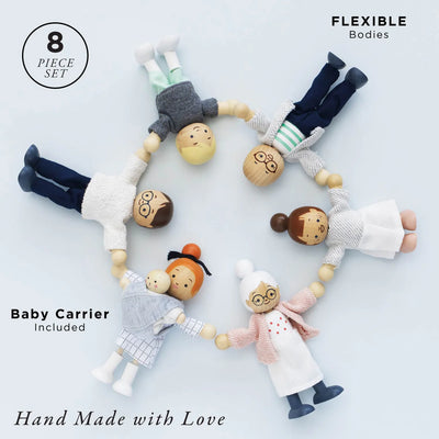 Wooden Dolls House Family