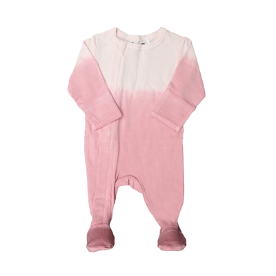 Girl Dip Dye Modal Zipper Footie