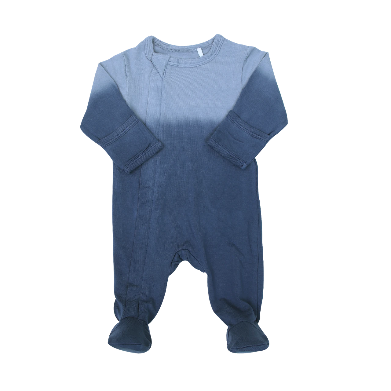 Boy Dip Dye Modal Zipper Footie