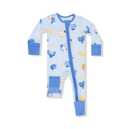 Hanukkah Blue 2 Way Zipper Romper - Twinkle Twinkle Little One