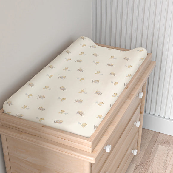 BASSINET SHEET / CHANGING PAD COVER - AIRPLANE BEAR - Twinkle Twinkle Little One