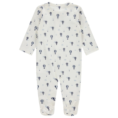 ZIPPER FOOTIE - BALLOONS AND CLOUDS