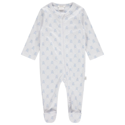 ZIPPER FOOTIE - TEDDY BLUE - Twinkle Twinkle Little One