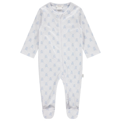 ZIPPER FOOTIE - TEDDY BLUE - Twinkle Twinkle Little One