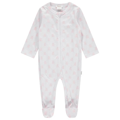 ZIPPER FOOTIE - TEDDY BEAR PINK - Twinkle Twinkle Little One