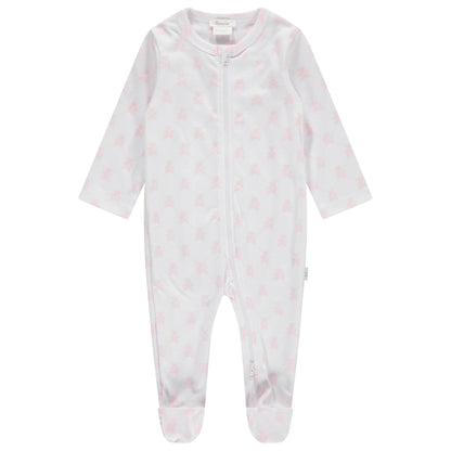 ZIPPER FOOTIE - TEDDY BEAR PINK - Twinkle Twinkle Little One