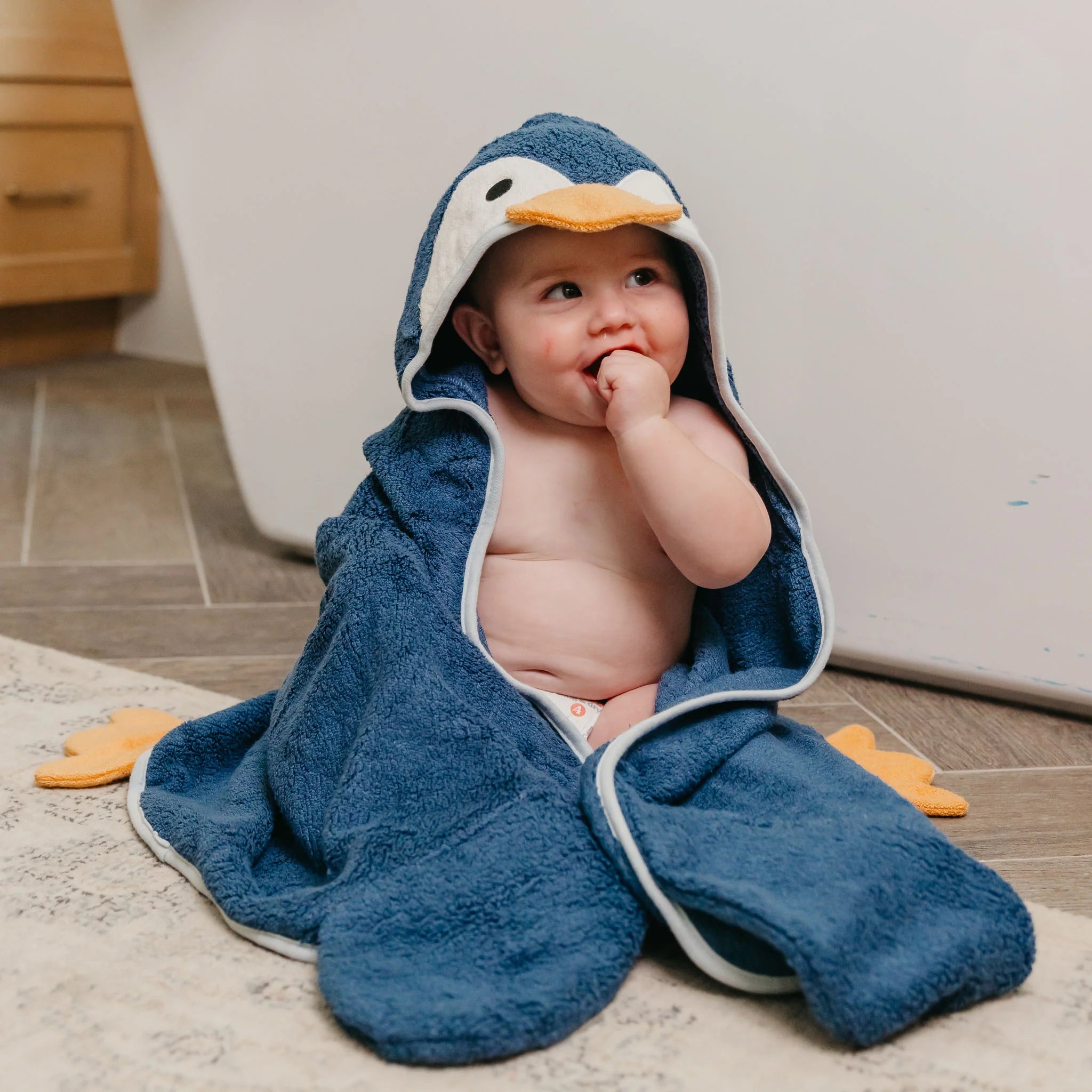 Pebbles Character Bamboo Hooded Towel - Twinkle Twinkle Little One