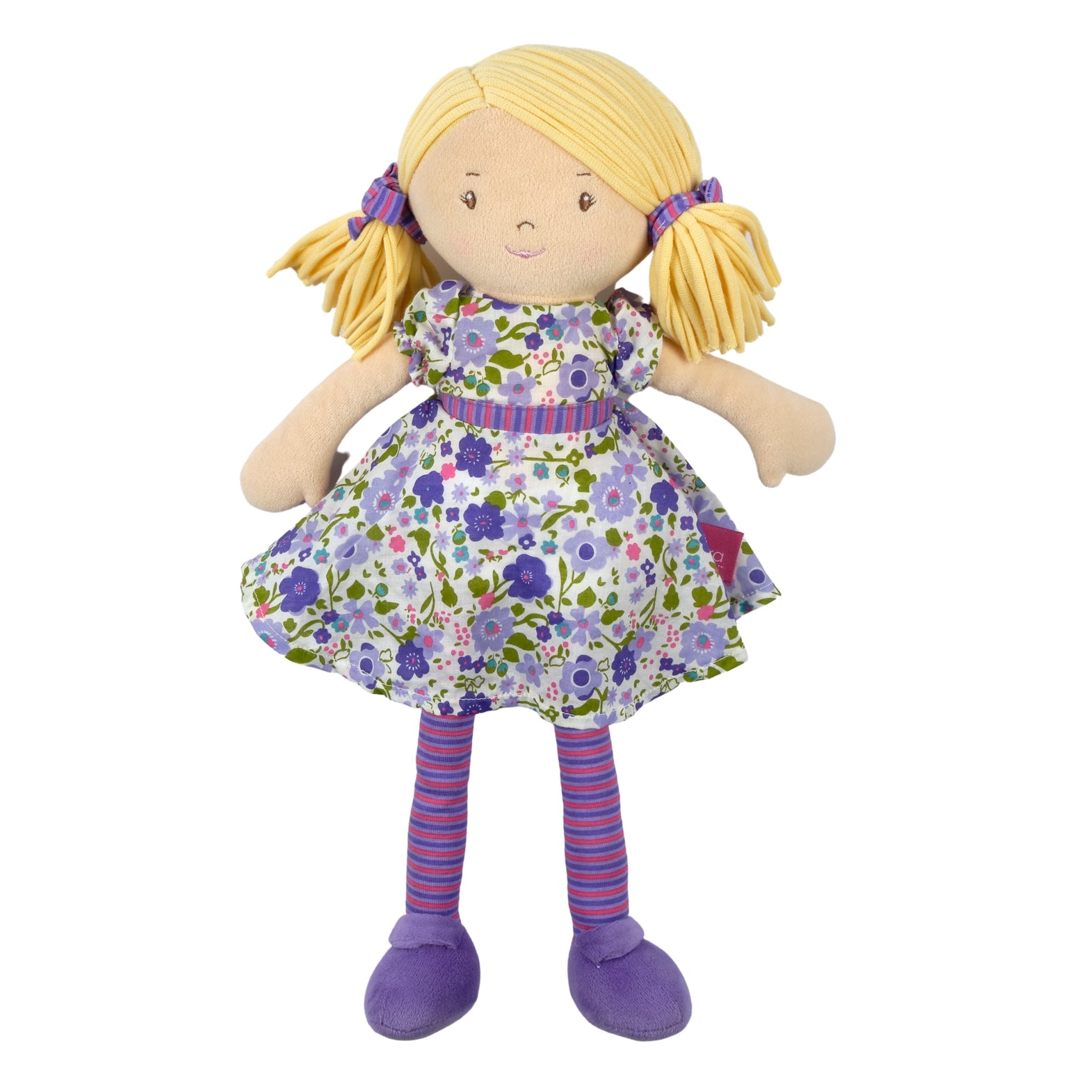 Peggy Blonde Hair with Lilac and Pink Dress - Twinkle Twinkle Little One