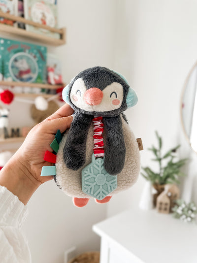 Holiday Itzy Lovey™ Plush And Teether Toy - Penguin - Twinkle Twinkle Little One