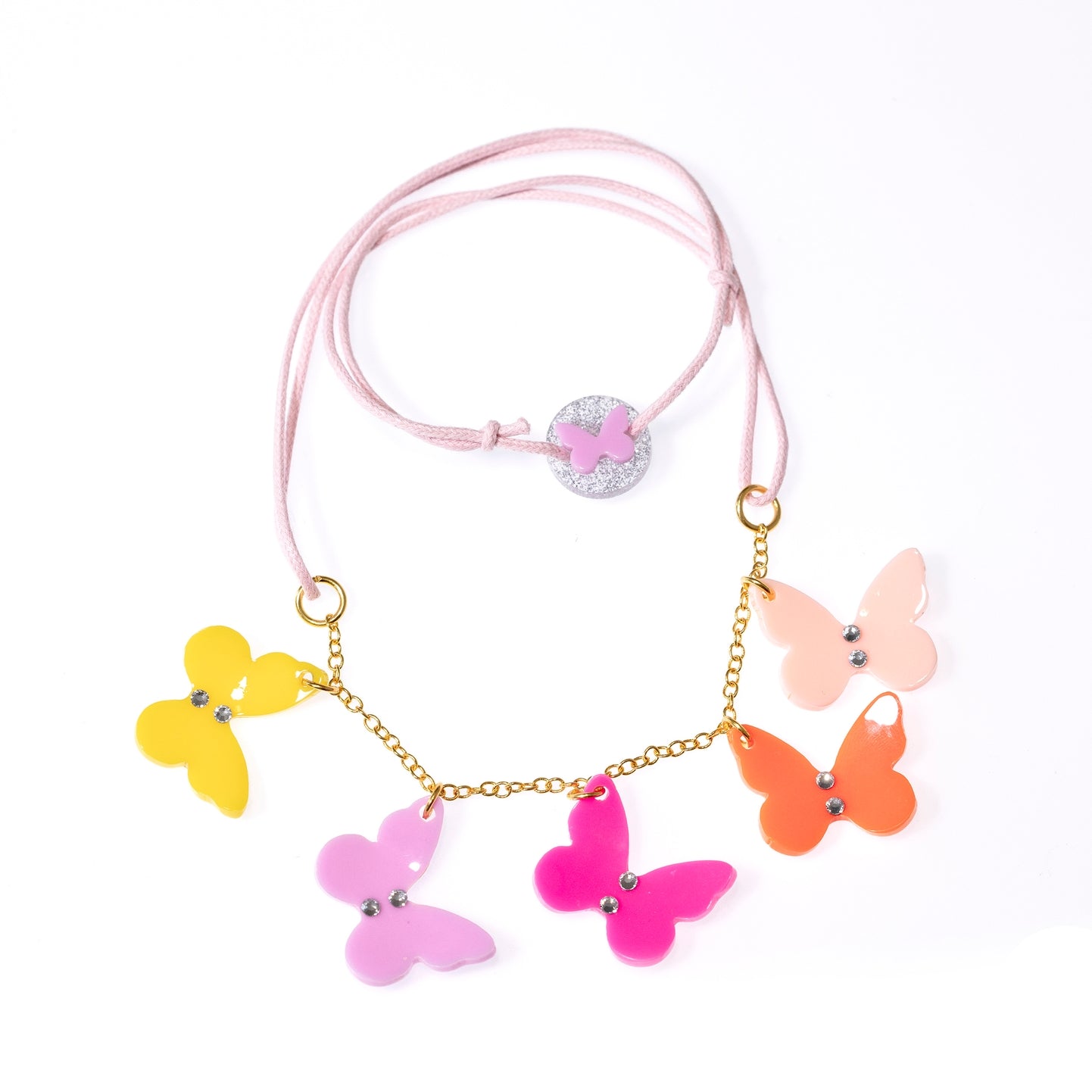 Pink Shades Multi Butterfly Necklace - Twinkle Twinkle Little One