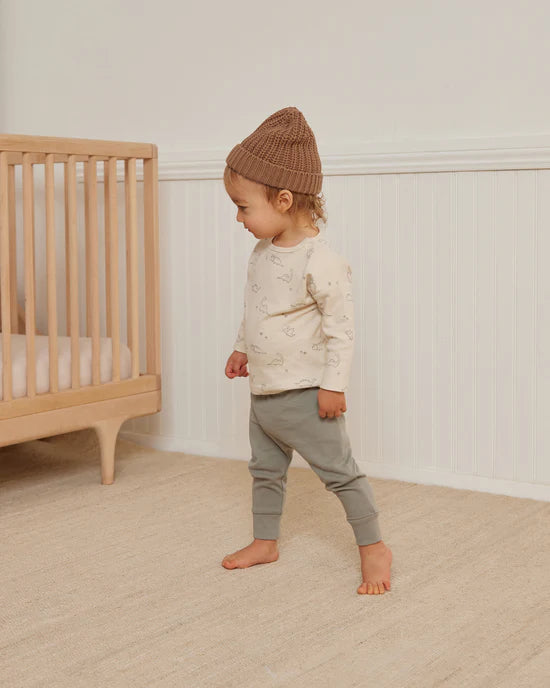 Dino Long Sleeve Tee & Basil Drawstring Pant Set - Twinkle Twinkle Little One