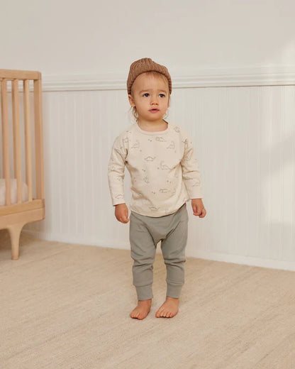 Dino Long Sleeve Tee & Basil Drawstring Pant Set - Twinkle Twinkle Little One