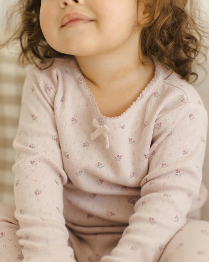 Pointelle Long Sleeve Tee + Legging || Lilac Ditsy - Twinkle Twinkle Little One