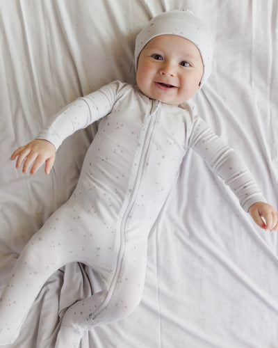 Modal Zip Footie - Stars Fog - Twinkle Twinkle Little One
