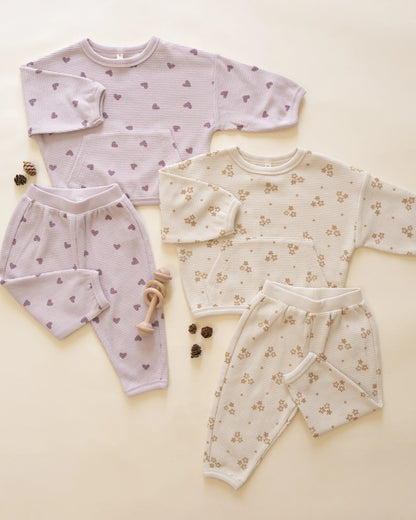 Waffle Slouch Set || Hearts - Twinkle Twinkle Little One