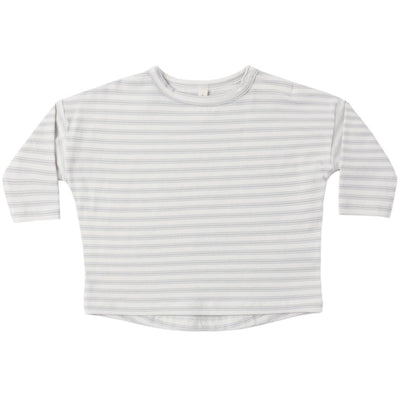 Quincy Mae Long Sleeve Tee & Drawstring Pant Set || Cloud Stripe
