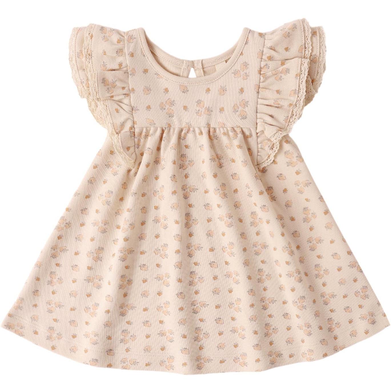 Quincy Mae Flutter Dress Strawberries