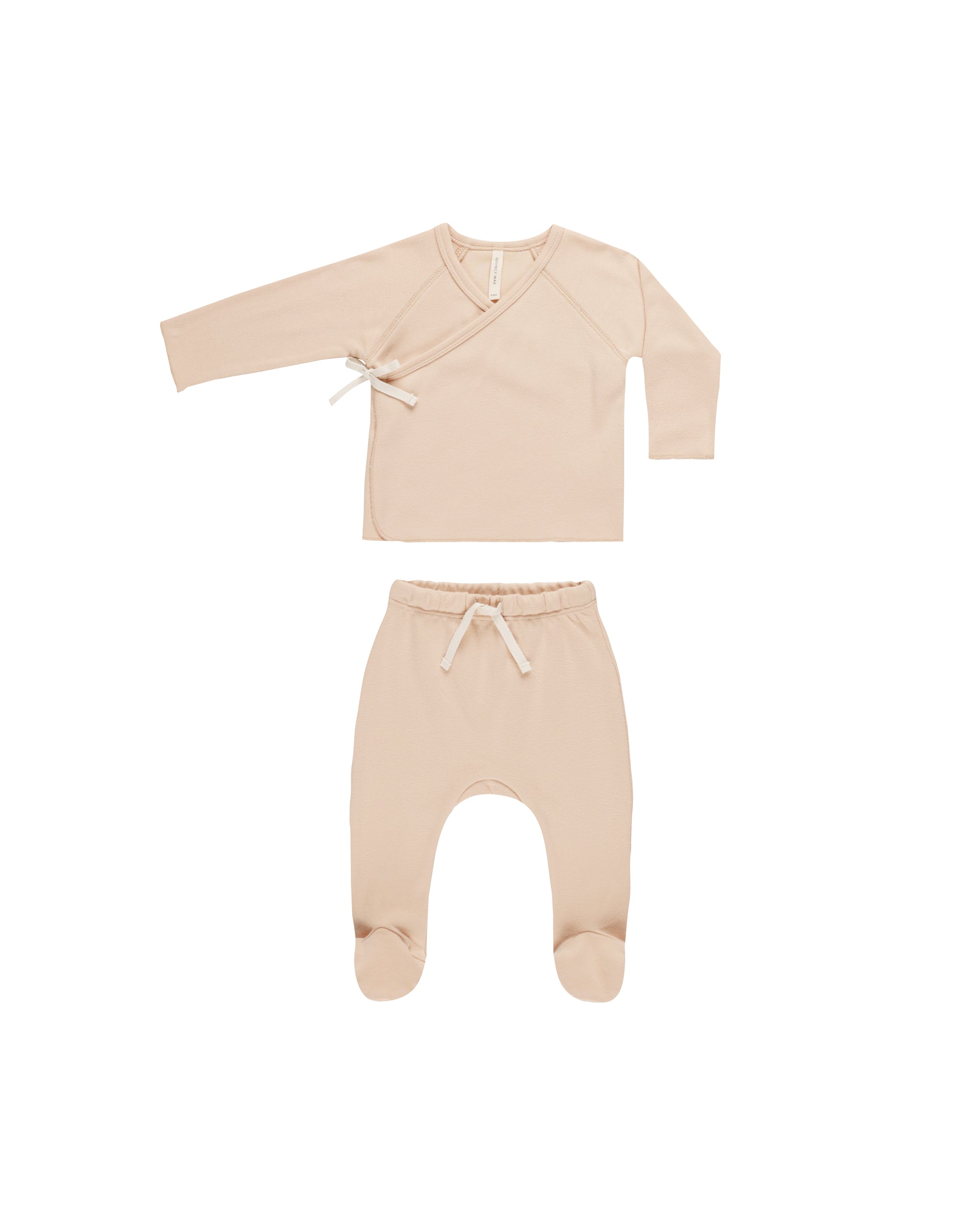 Newborn Shell Headband, Wrap Top & Pant Set