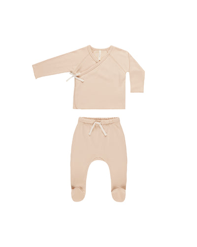 Newborn Shell Headband, Wrap Top & Pant Set - Twinkle Twinkle Little One