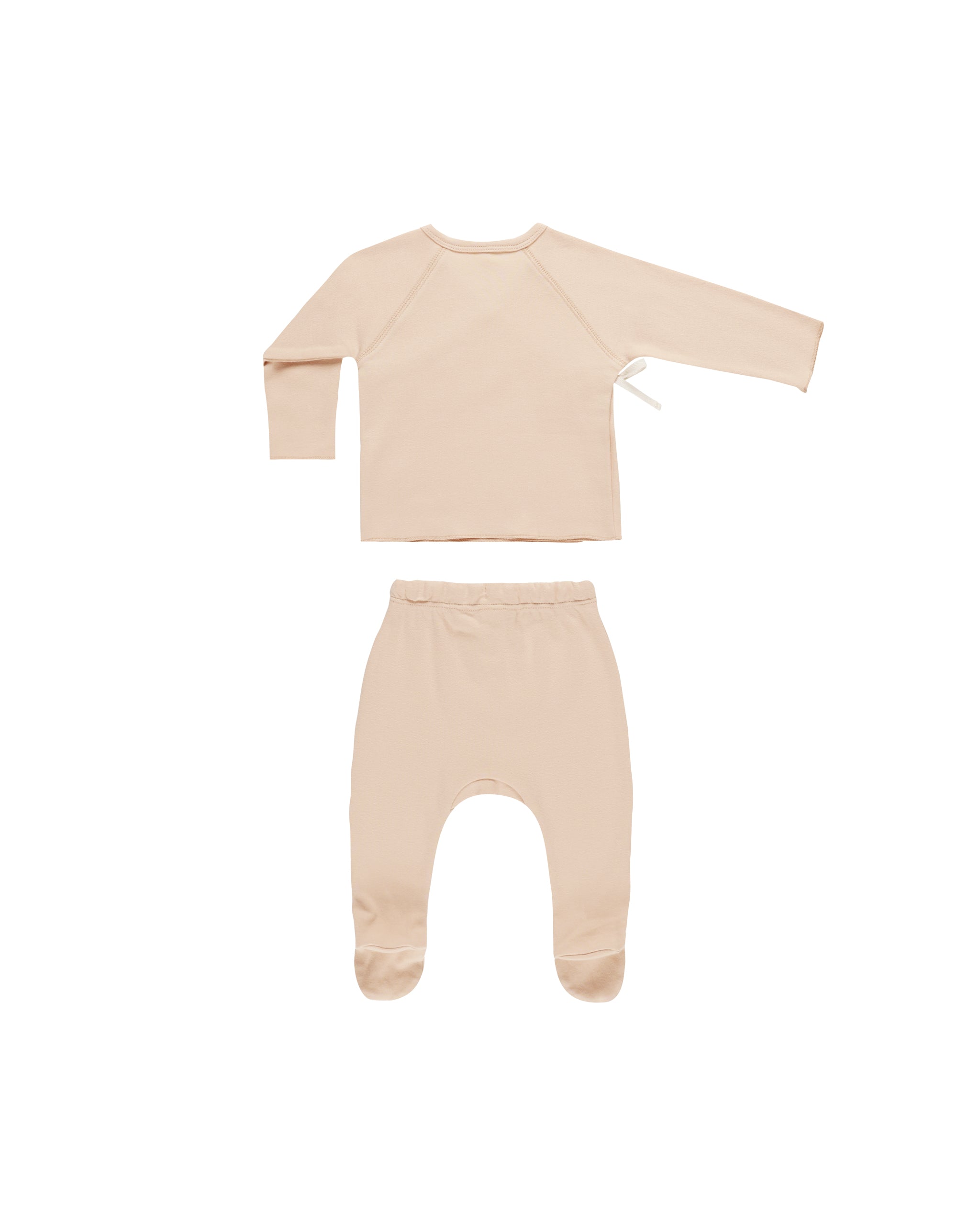 Newborn Shell Headband, Wrap Top & Pant Set - 0