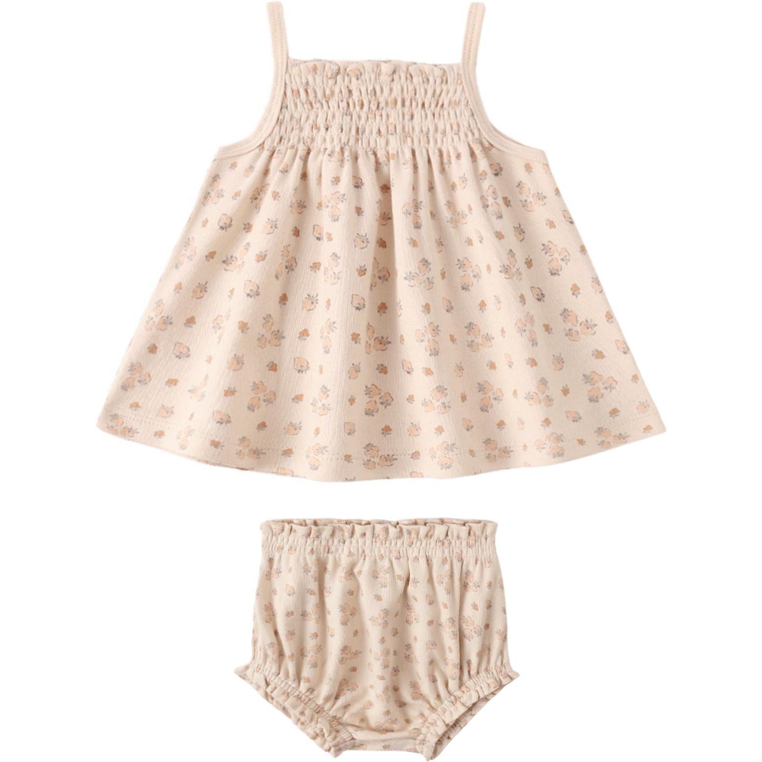 Quincy Mae Smocked Tank + Bloomer Set Strawberries