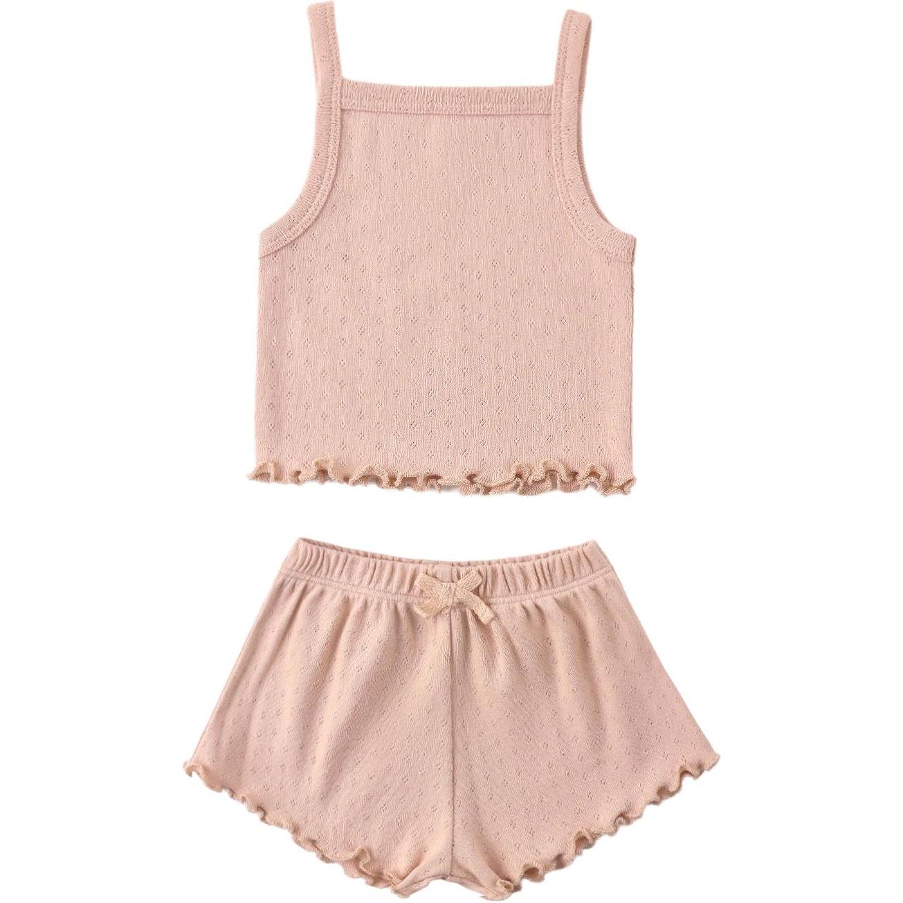 Quincy Mae Pointelle Tank + Shortie Set Melon