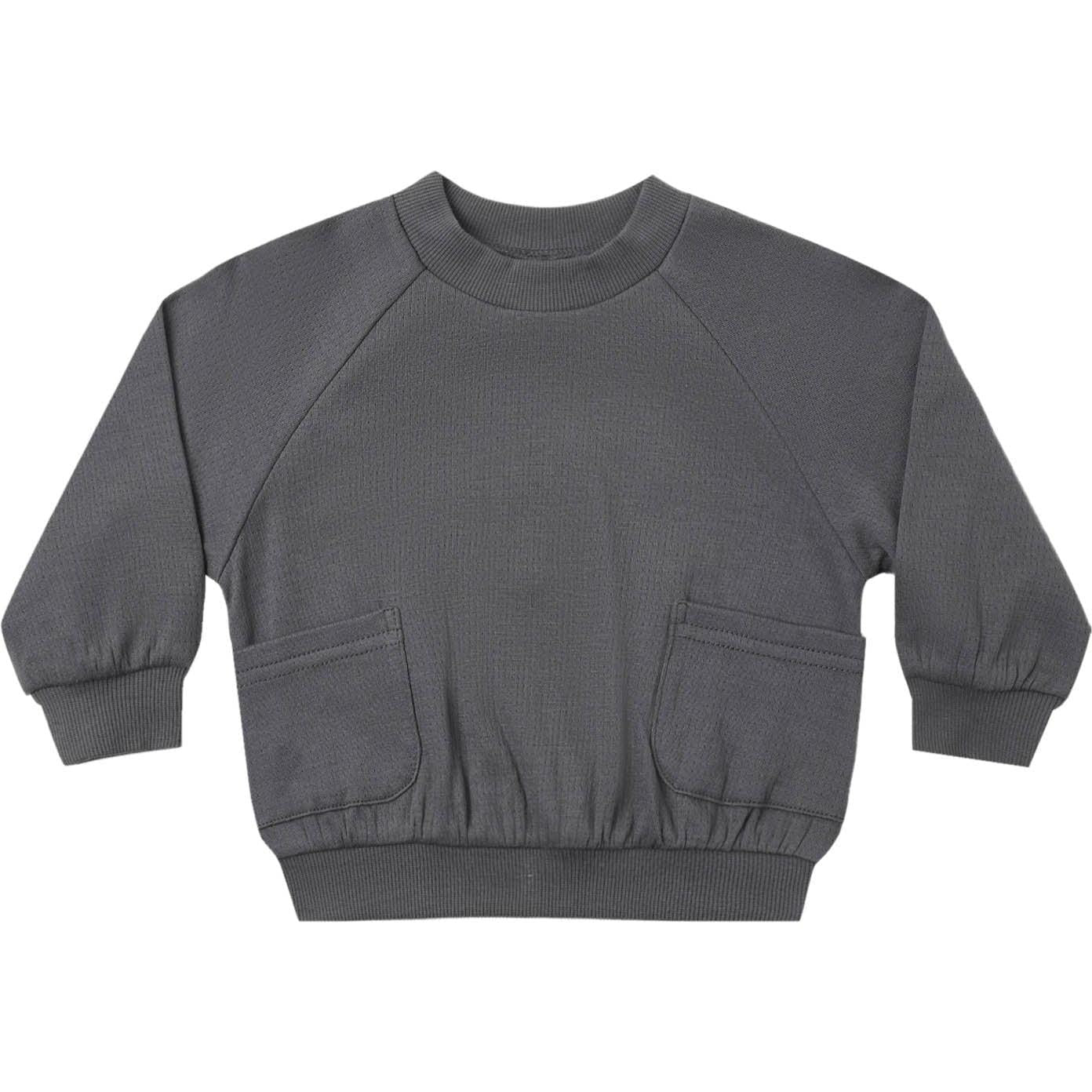Quincy Mae Pocket Sweatshirt || Midnight