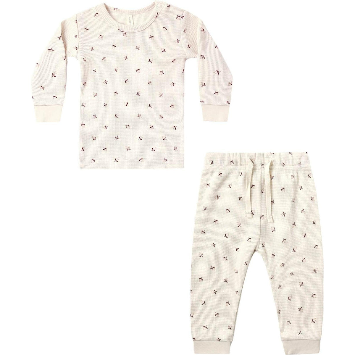 Quincy Mae Waffle Top + Pant || Set Fall Ditsy