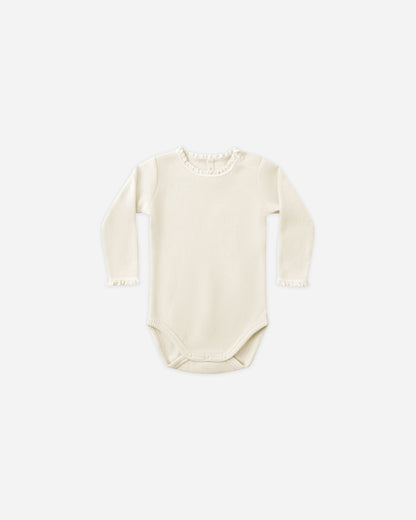 Waffle Long Sleeve Bodysuit || Natural - Twinkle Twinkle Little One