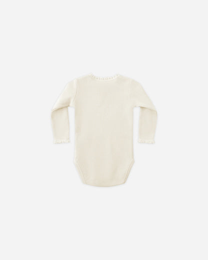 Waffle Long Sleeve Bodysuit || Natural - Twinkle Twinkle Little One