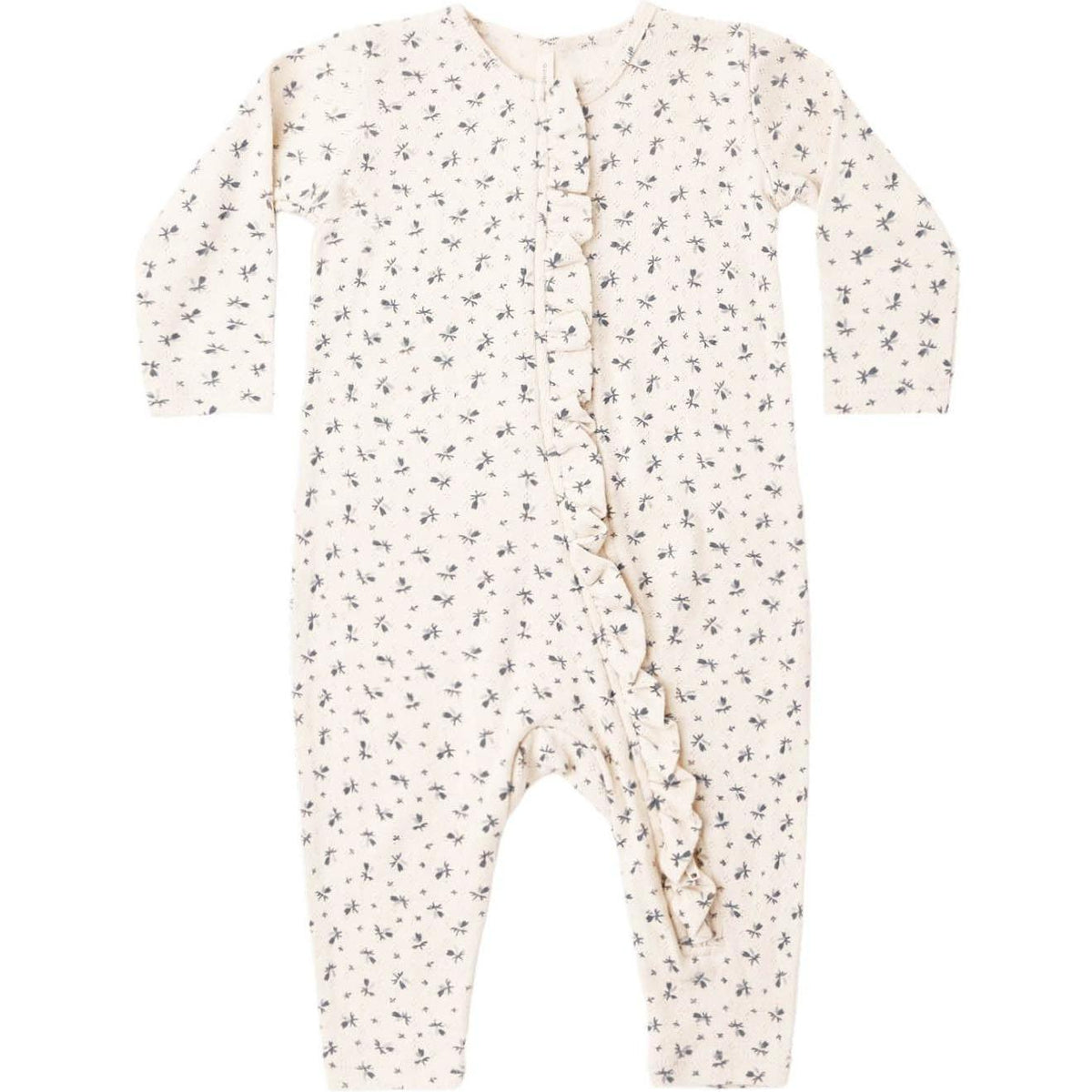 Quincy Mae Ruffle Jumpsuit || Blue Ditsy