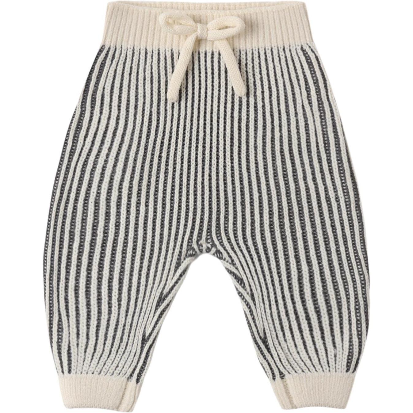 Quincy Mae Chunky Knit Pant || Midnight Stripe