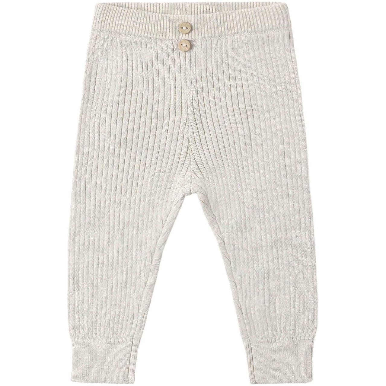 Quincy Mae Rib Knit Peplum Top & Legging || Heathered Oatmeal