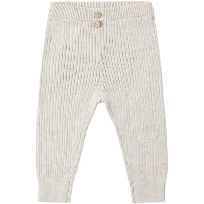 Quincy Mae Rib Knit Peplum Top & Legging || Heathered Oatmeal