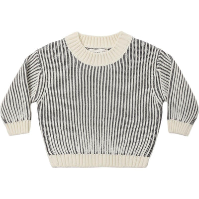Quincy Mae Relaxed Knit Sweater & Chunky Knit Pant || Midnight Stripe