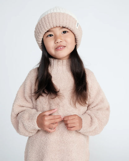 7 A.M. Fuzzy 2-Tone Ribbed Beanie - Pecan Ecru - Twinkle Twinkle Little One