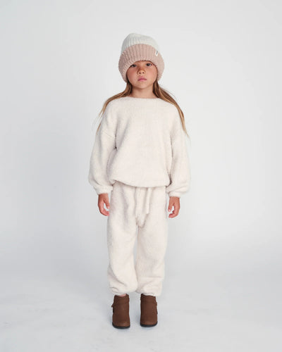 7 A.M. Fuzzy 2-Tone Ribbed Beanie - Pecan Ecru - Twinkle Twinkle Little One