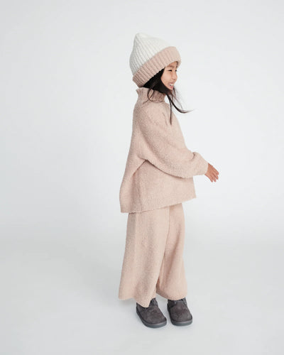 7 A.M. Fuzzy 2-Tone Ribbed Beanie - Pecan Ecru - Twinkle Twinkle Little One