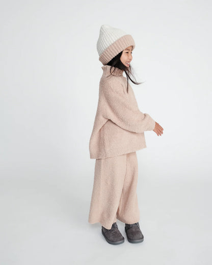 7 A.M. Fuzzy 2-Tone Ribbed Beanie - Pecan Ecru - Twinkle Twinkle Little One